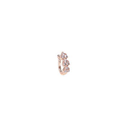 Triple Cluster AD No Piercing Nose Ring Nath -   Artificial Gold/Rose   Artificial Gold