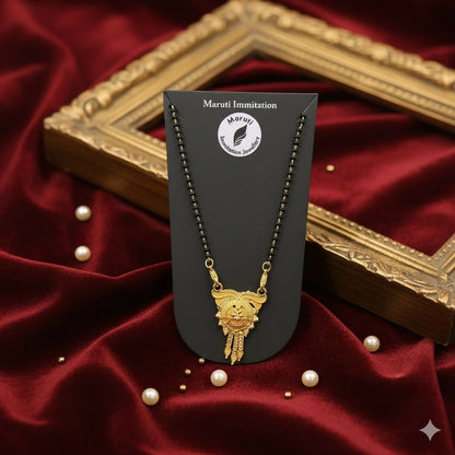 Elegant   Artificial Gold-Tone Traditional Mangalsutra with Intricate Pendant Design