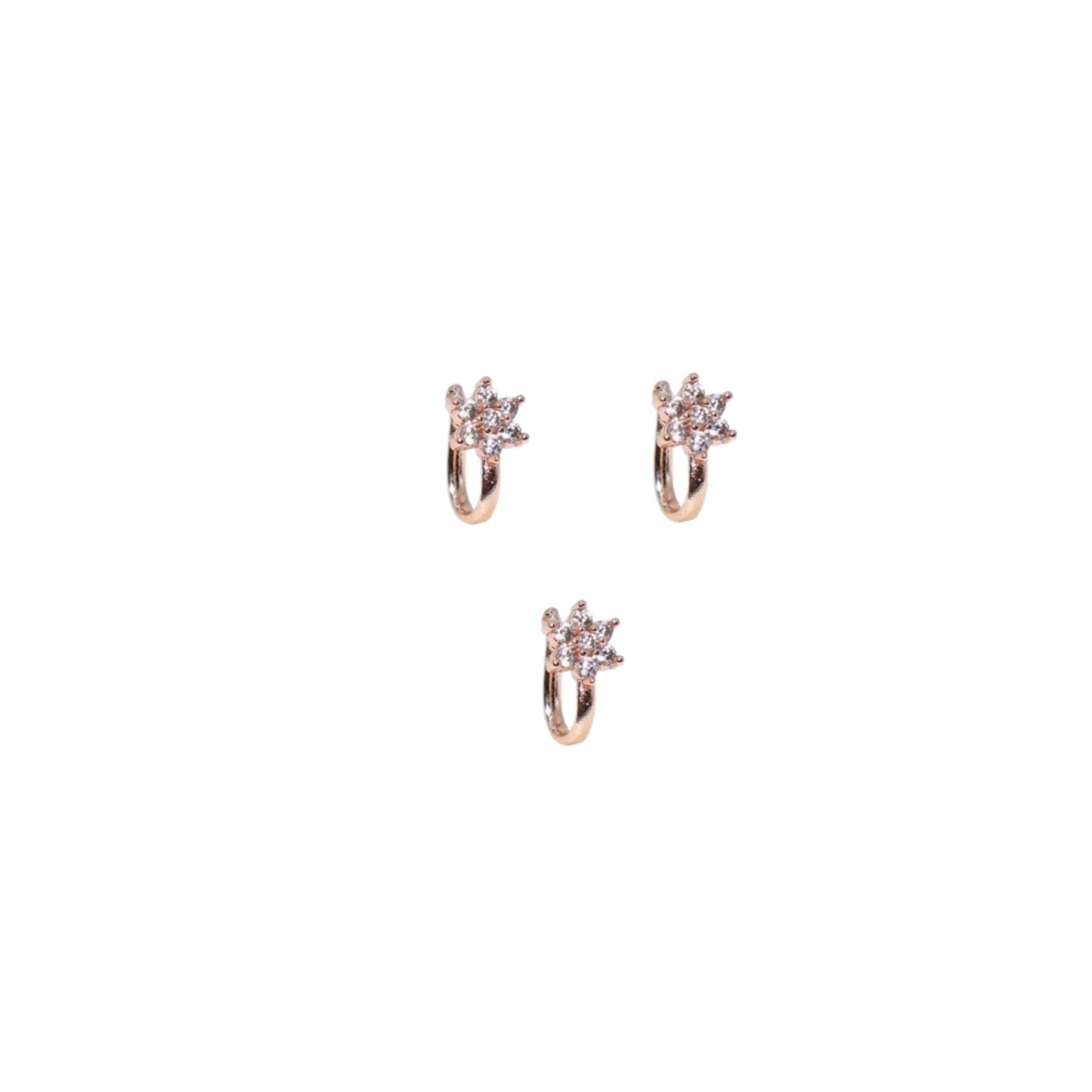 Non-Piercing CZ Nose Clip/Press Nath | Multi-Design Combo Combo Pack of 3