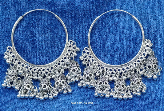 Silver Bali jhumka Earrings