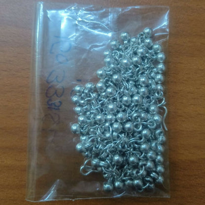 Classic Oxidised Silver Ghungroo Kaan Chain