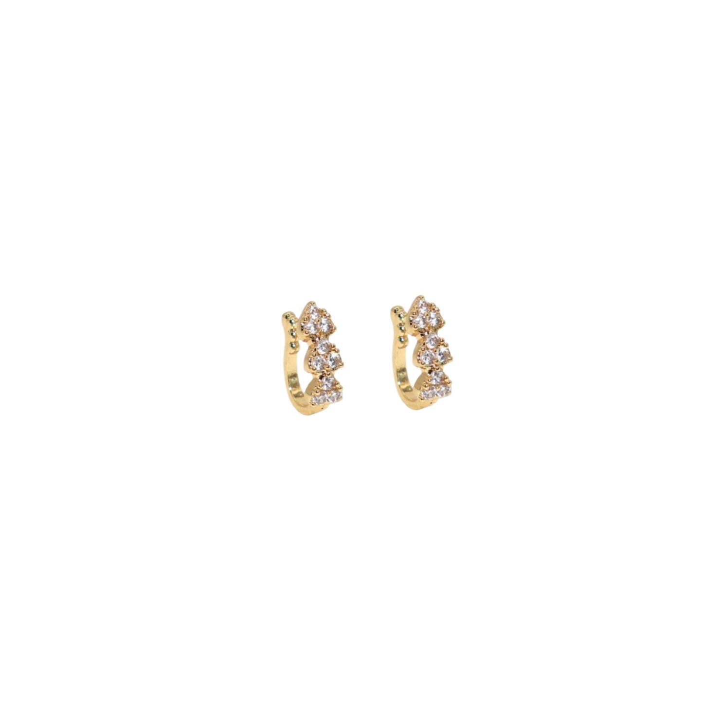 Clip On Nath Nose Pin Combo Floral Heart Stone Fake Piercing Combo Pack of 2