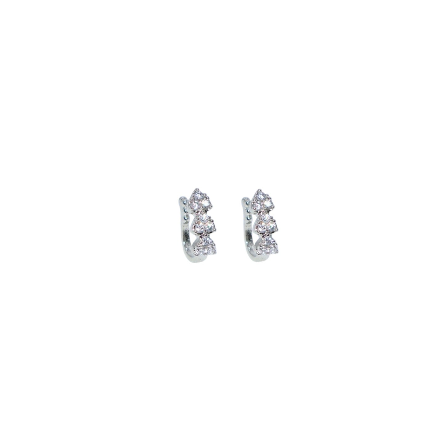 Clip On Nath Nose Pin Combo    Artificial Gold Rose Silver AD Fake Piercing Combo Pack of 2