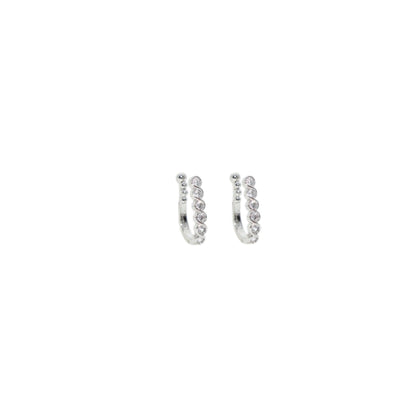 2Pc Non-Piercing Nose Ring Set Mega Combo Floral Cuff AD