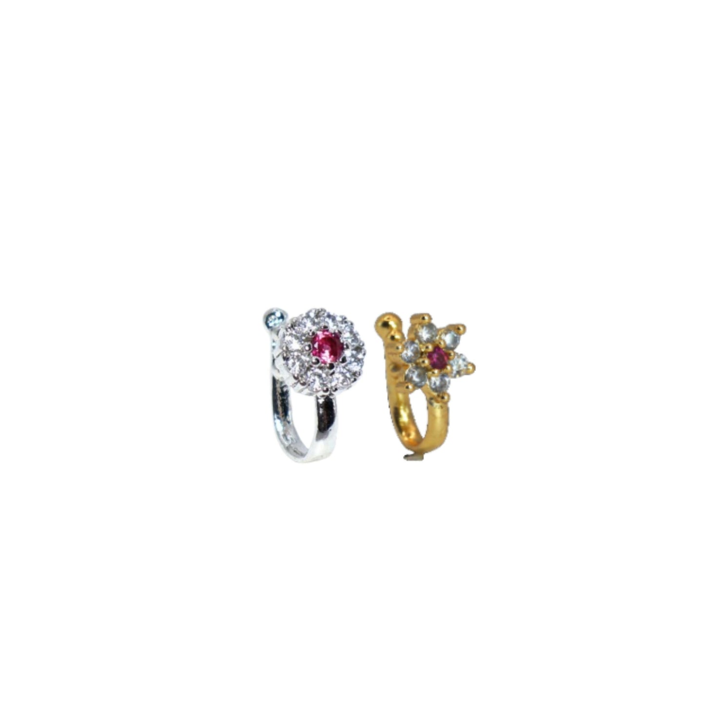 Versatile 2 Pcs AD Non-Piercing Nose Clip Set Combo