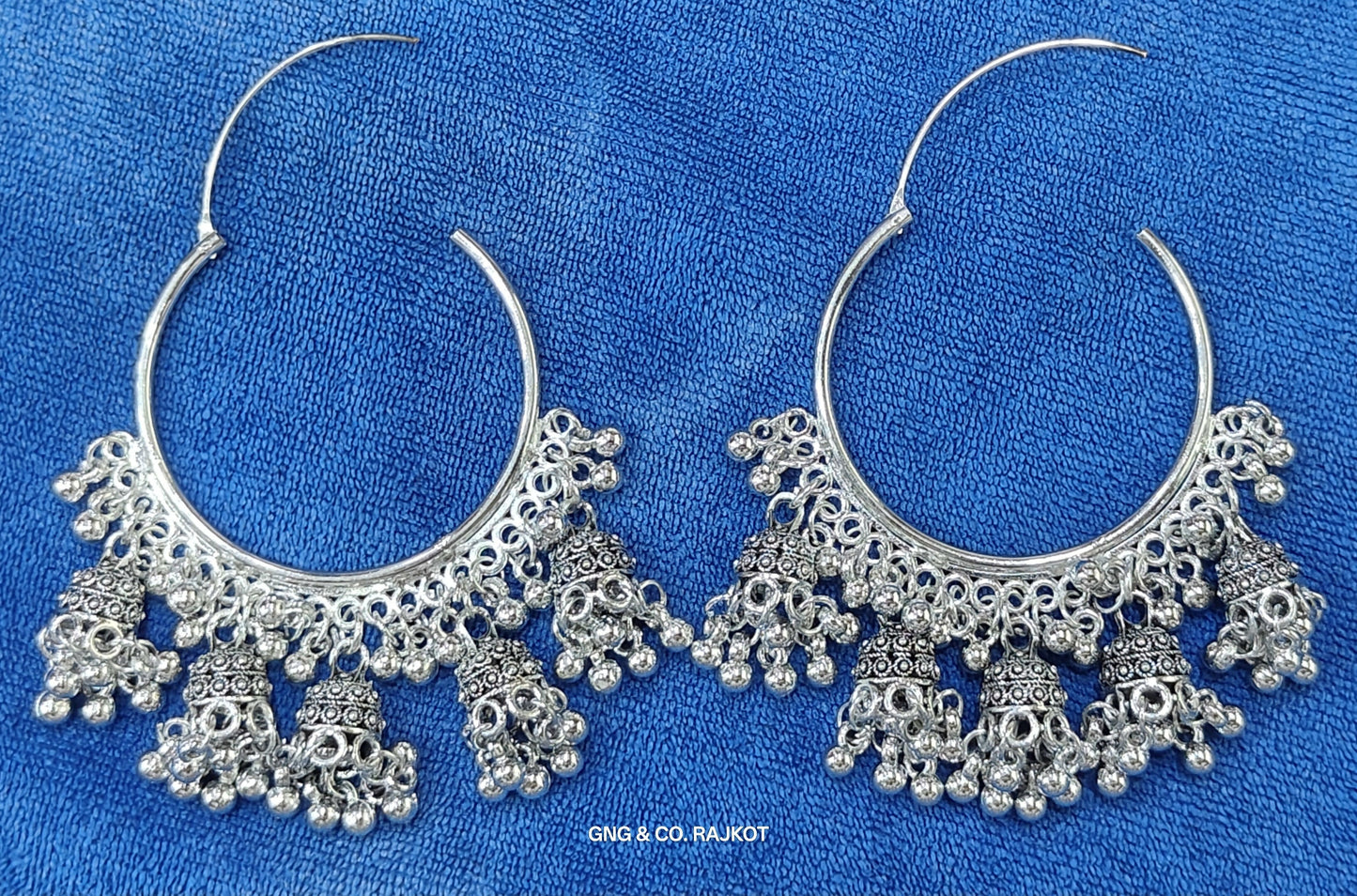 Silver Bali jhumka Earrings