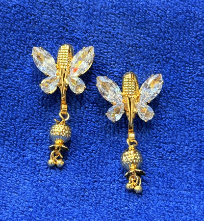 Butterfly Studs Jhumka Earings